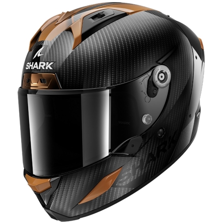 Casque Shark Aeron Carbon Skin Noir Marron Brillant