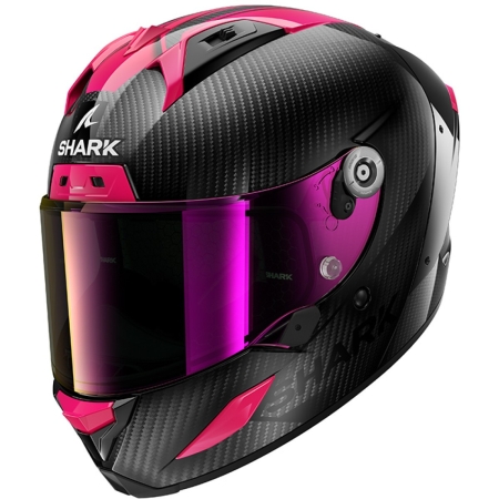 Casque Shark Aeron Carbon Skin Noir Rose Brillant