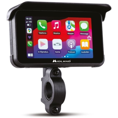 CarPlay Midland Guardian IOS/ANDROID + Dashcam - GPS Moto MIDLAND