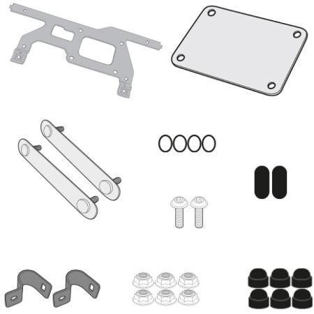 Kit Fixation Boite À Outils Givi S250 Sur Support Valises PLOS5108CAM