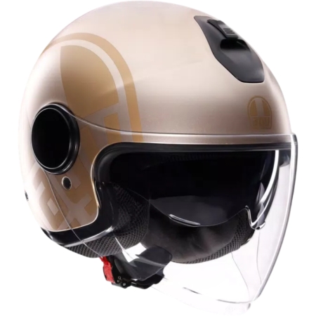 Casque AGV Eteres Sirolo Blanc Or Mat - Casque Jet AGV