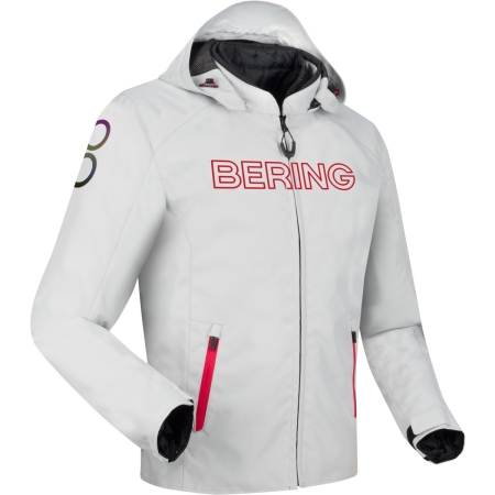 Blouson Bering Warwick Gris Clair Rouge