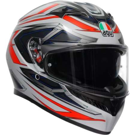 Casque AGV K3 Mplk Space Blanc Mat Rouge Fluo