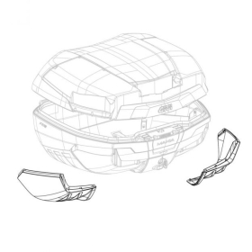 Couvercles Top Case Givi V58NN / V58NNT Z6592R Noir