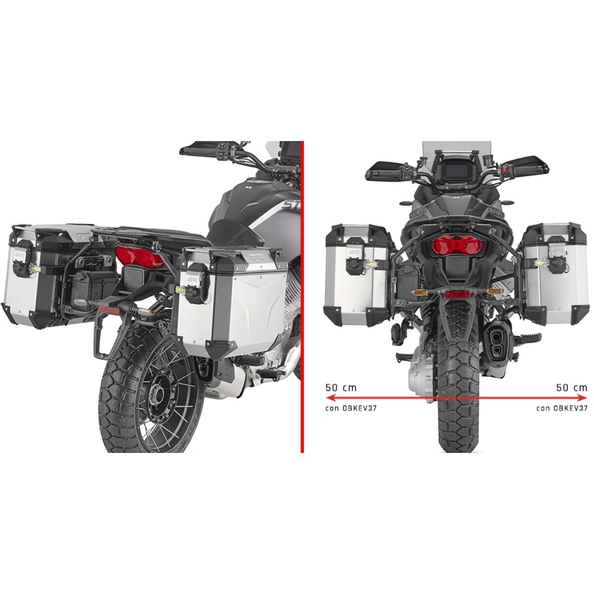 Support Valises Givi PLO8208CAM Moto Guzzi Stelvio 1000 (2024+)
