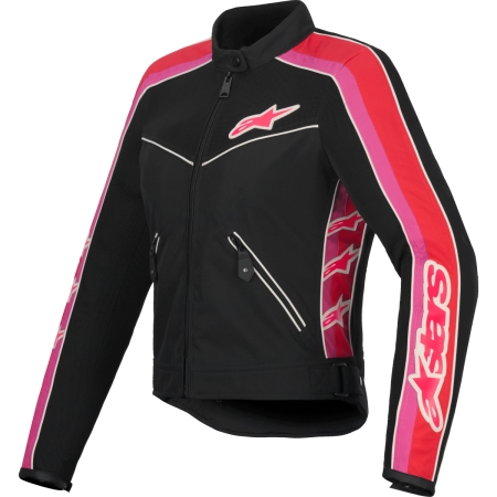 Blouson Femme Alpinestars Stella T-Dyno Air Noir Bright Rouge Fuchsia