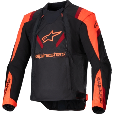 Blouson Alpinestars T-Stunt Air Noir Rouge Fluo Rouge Foncé