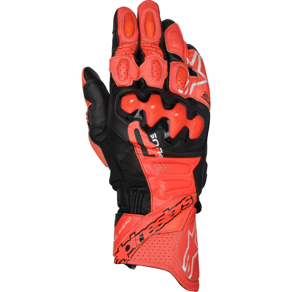 Gants Alpinestars GP Plus R V3 Leather Rouge Rouge Fluo Noir