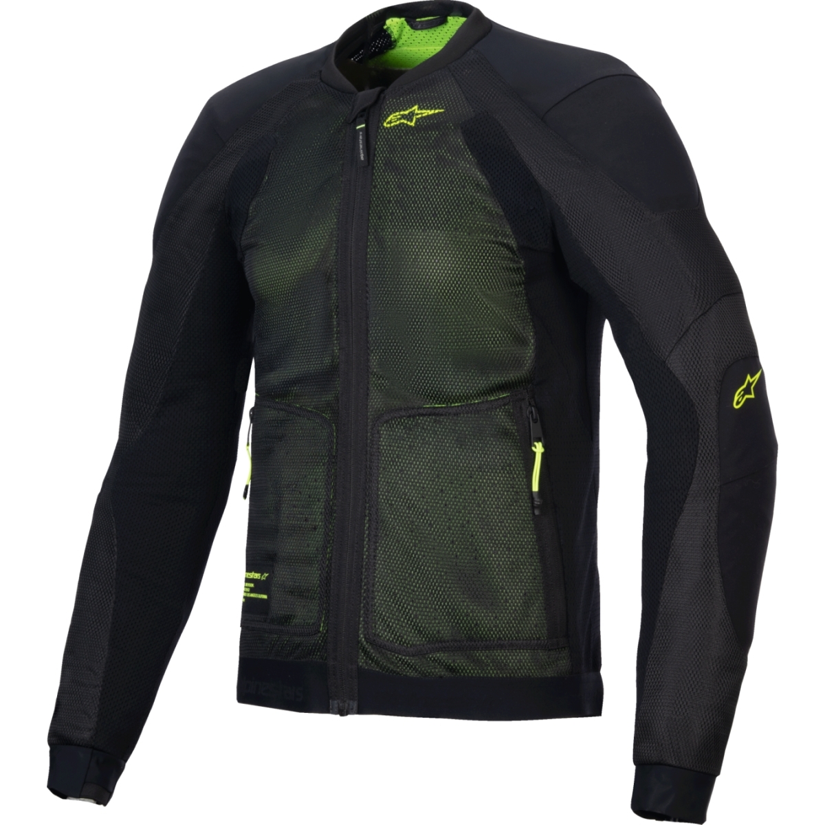 Blouson Alpinestars Troop-Air Noir Jaune Fluo