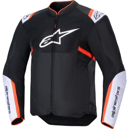 Blouson Alpinestars T-SPS Air V2 Noir Blanc Rouge Fluo
