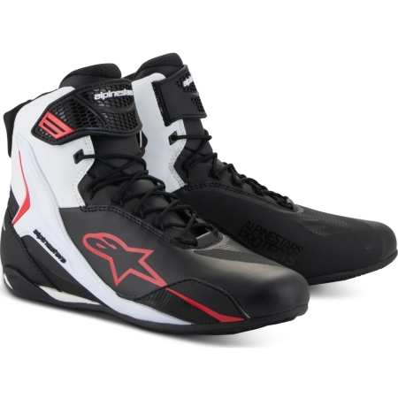 Baskets Alpinestars Faster-4 Noir Blanc Rouge - Bottes et chaussures ALPINESTARS