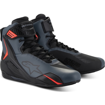 Baskets Alpinestars Faster-4 Noir Gris Rouge Fluo