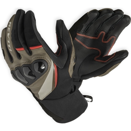 Gants Rev'It Combustion Noir Marron Rouge