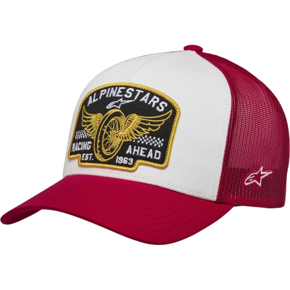 Casquette Alpinestars Heritage Patch Trucker Blanc Rouge