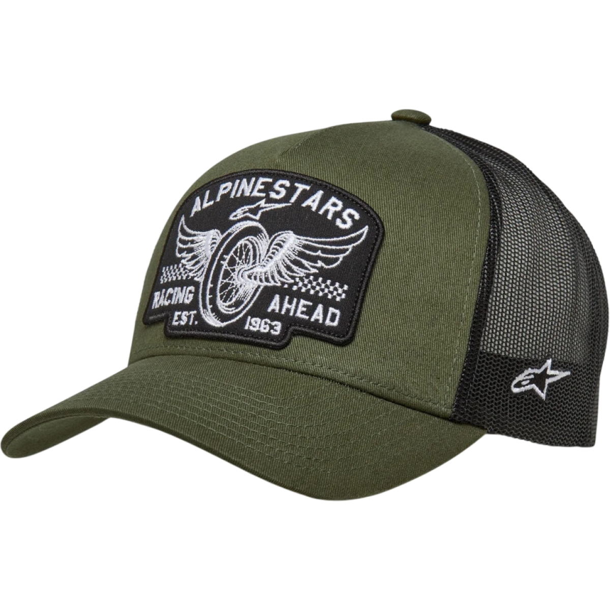 Casquette Alpinestars Heritage Patch Trucker Vert Militaire Noir
