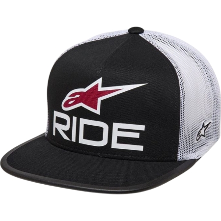 Casquette Alpinestars Ride 4.0 Trucker Noir Blanc Rouge