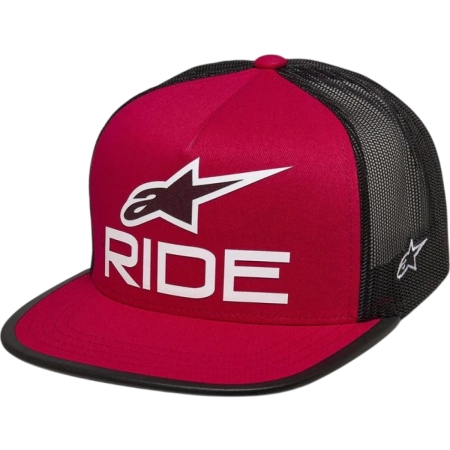 Casquette Alpinestars Ride 4.0 Trucker Rouge Noir Blanc