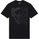 T-shirt Fox Image Skull SS Prem Noir