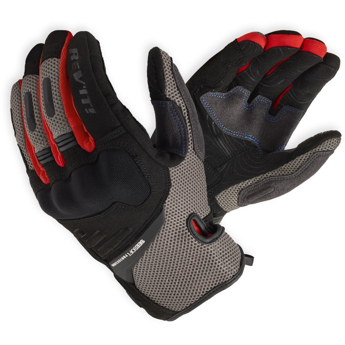 Gants Rev'It Cavern Gris Rouge