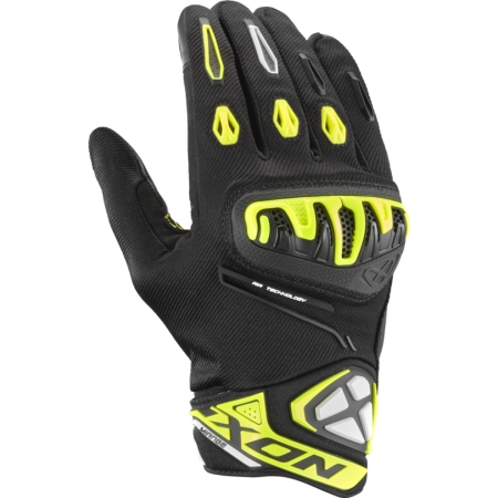 Gants Ixon Mirage Air Noir Jaune Fluo