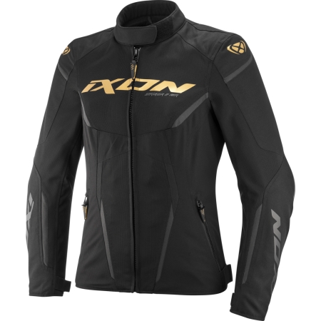 Blouson Femme Ixon Striker2 Air WP Noir Or - Blousons et Vestes Moto Femme IXON