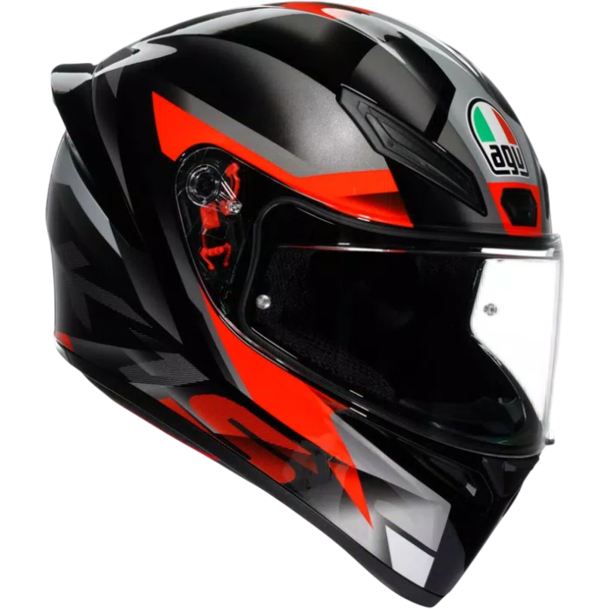 Casque AGV K1 S Fastlap Noir Gris Rouge