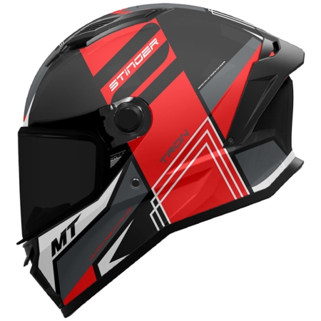 Casque MT Helmets Stinger 2 Tron B15 Noir Rouge Brillant