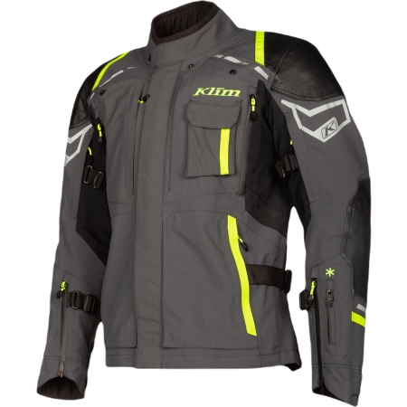 Veste Klim Kodiak 2 En 1 Gris Foncé Jaune Fluo - Blouson Moto KLIM