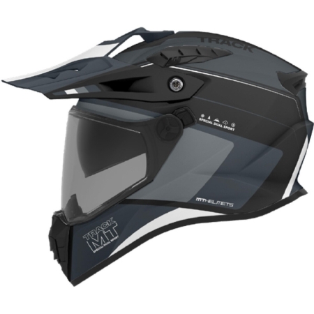 Casque MT Helmets Track SV Aries B1 Noir Gris Mat