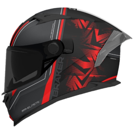 Casque MT Helmets Braker SV Charm B5 Noir Rouge Mat