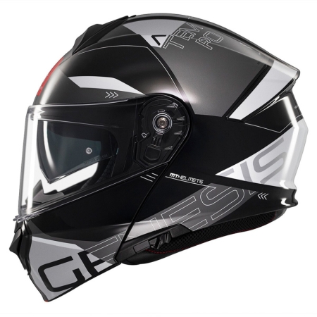 Casque MT Helmets Genesis SV Atempo B2 Noir Gris Brillant