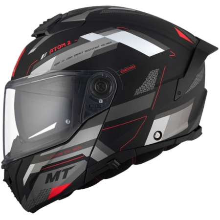 Casque MT Helmets Atom 2 SV Bast D5 Noir Gris Mat