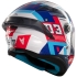 Casque MT Helmets Targo S Sergio Garcia 2024 D7 Blanc Bleu Rouge Brillant