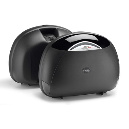 Paire De Valises Latérales Kappa K40N2 40L Noir Catadioptre Rouge