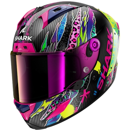 Casque Shark Aeron Fawn Noir Jaune Rose Bleu Brillant