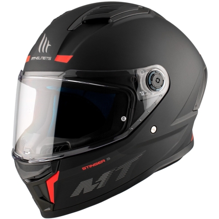 Casque MT Helmets Stinger 2 Solid A1 Noir Mat