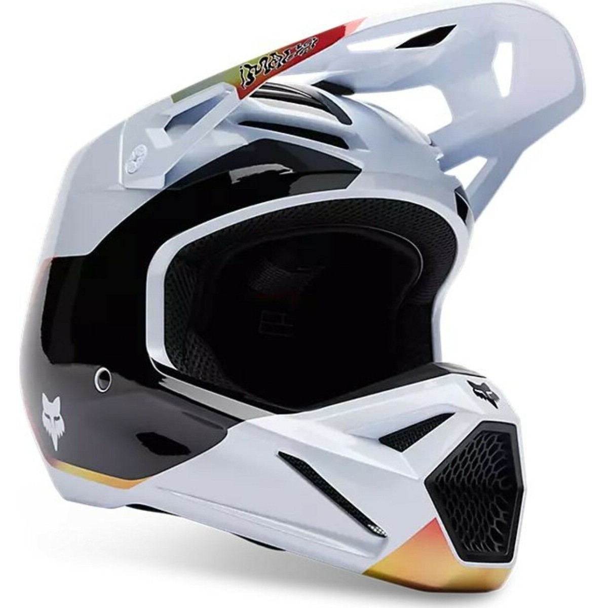 Casque Cross Fox V1 Hello Future Blanc