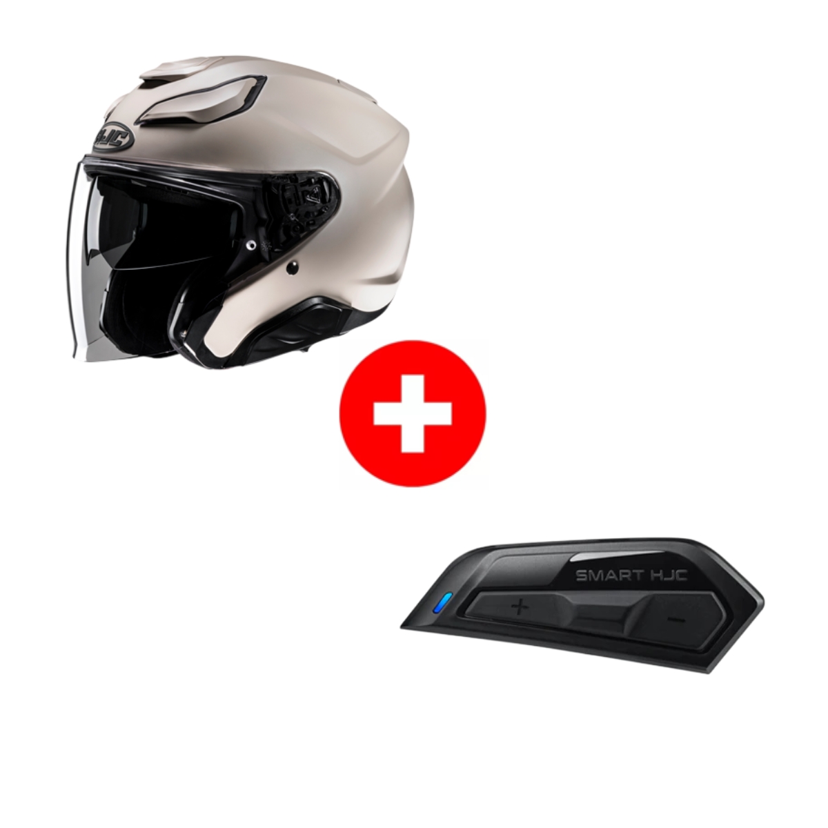Casque Moto Jet HJC F31 UNI - Homologation ECE 22.06 - Taille M - Semi Mat Sand Beige - 2