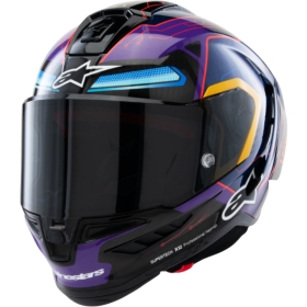Casque Alpinestars Supertech R10 LE Replica Martinator R01 Bleu Violet Rouge