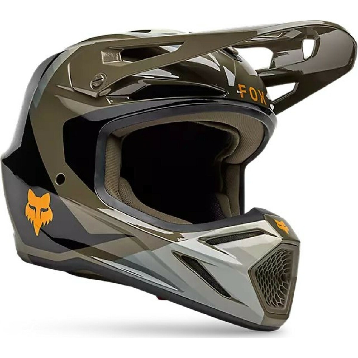 Casque Cross Fox V3 Fade Marron Noir