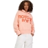 Sweat Fox Femme Moto X OVersized Flc Po Pale Rose
