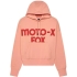 Sweat Fox Femme Moto X OVersized Flc Po Pale Rose