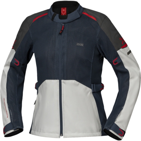 Veste Femme IXS Tourster Bigair 1.0 Gris Clair Bleu Rouge