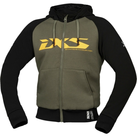 Sweat À Capuche IXS Rapid 1.0 Noir Vert Olive Orange