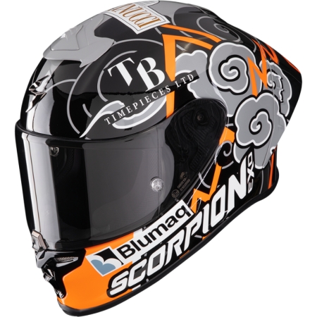 Casque Scorpion Exo-R1 Evo Air FIM 1 Replica Aron Canet 2024 Orange Noir Gris - Casque Intégral SCORPION