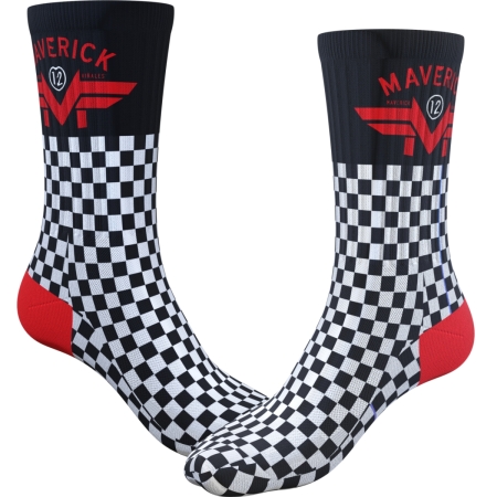 Chaussettes Ixon Sck MVK 25 Noir Blanc Rouge