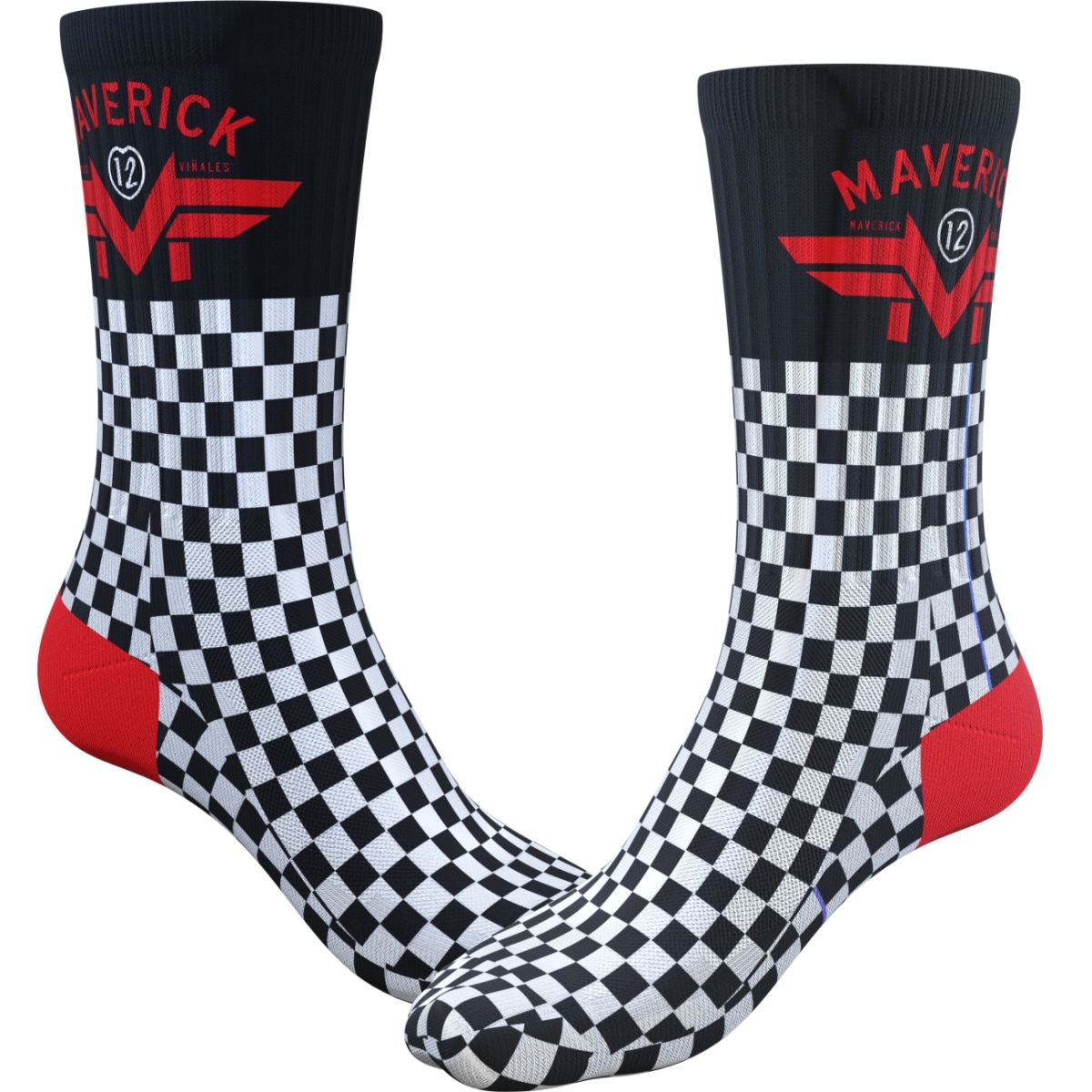 Chaussettes Ixon Sck MVK 25 Noir Blanc Rouge