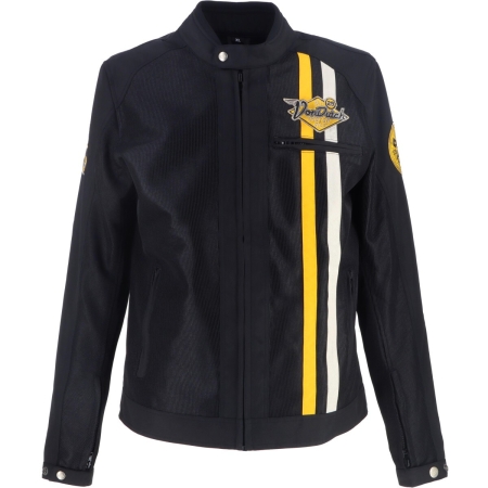 Blouson Helstons Von Dutch Speed Racer Air Noir Jaune