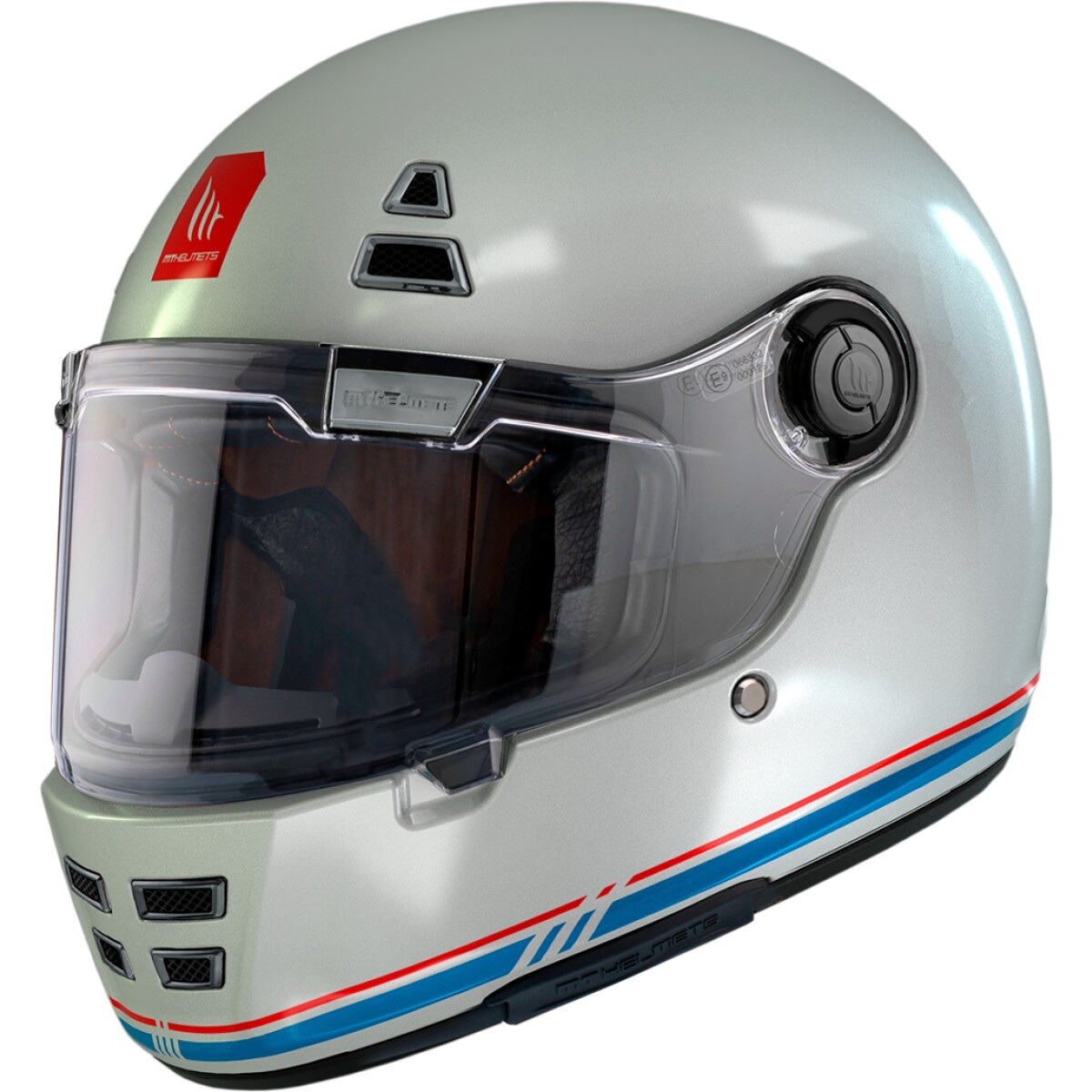 Casque MT Helmets Jarama SV Solid A7 Blanc Brillant