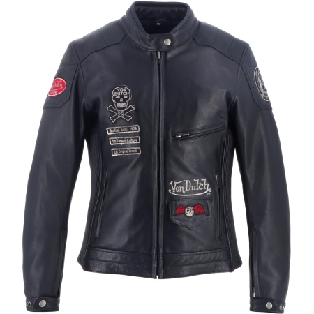 Blouson Femme Helstons Von Dutch Pretty Cuir Soft Noir